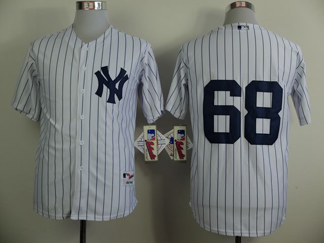 Men New York Yankees #68 Betances White MLB Jerseys